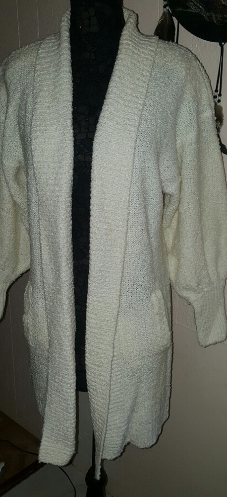 Nuggets Vintage Cream Knitted Pea Coat